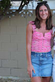 Loved this top! Super flattering! Fit well and the zipper on the side assisted with putting it on. - Courtney C.