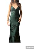Ordered this for my prom; I'm pretty tall, but even with heels the dress still touched the ground! Loved that. The front is padded so no bra is needed :) The fabric felt good and stretchy. I paid for express shipping and also received the dress in time. - Naomi T.