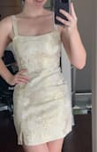 Very cute and flattering. Fabric is comfy, has a little stretch. Tiny, tiny bit itchy in straps if you're sensitive, but I don't mind that much. - Allison Y.