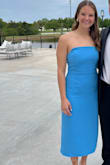 I wore this to a wedding and got so many compliments! It was comfy and fits true to size. Highly recommend! The color is bright. - Katie F.