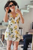 Definitely wear some shorts under because the hem is short but super cute! - Courtne O.