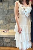 Great dress! Not too tight and isn't see-through. I wore it for my bridal shower. - Hannah V.