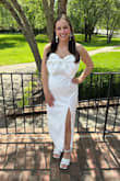 This dress worked out great for my bridal shower! The material has some stretch so I could have sized down, but it still fit great. - Sadie G.