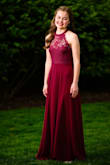 This dress is just gorgeous. I wore it to prom last weekend, and it got many compliments. I originally ordered a small according to the size chart, but that was too big. I reordered an XS, and it fit perfectly; although, I did get the bottom hemmed about 4". Overall, beautiful dress, would recommend it! - Marley N.