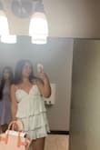 I love it so much, got plenty of compliments and it overall fit really good. I had to size up because they didn't have my size in stock but if I had ordered my actual size I'm like 99% sure it would've been true to size. It's also a struggle to find dresses that cover my butt since in tall but this dress gave me a comfortable length without having to loosen the straps all the way, would highly recommend. Also material is really pretty. - Almudena T.