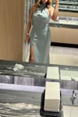 Loved the dress, it fitted me perfectly, little long and I didn't have time to get it hemmed, but I wore heels and it was fine! The material is really nice, need to be ironed and can wrinkle but loved it!! - Tereza M.