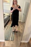 I love this dress! Comfortable and looks elegant, very flattering and great quality! It's like a thick cotton material but it looks great! Can't wait to wear it! - Carrie B.