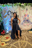 Absolutely loved this dress for this gala event. Not only did I receive many many compliments, but it was even comfortable to wear. It's definitely not for those who are blessed in the top area. Material is thick but not to the point it's too heavy to wear. It is a little long so my coworkers did step on it a couple of times as we walked. Other than that, perfect dress for the occasion! Oh AND has pockets. - Rose H.