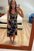 This dress gave me so much confidence! I bought and returned about a dozen dresses before landing on this one. As someone who is petite and more pear shaped, it's tough to find a dress with some length that fits my smaller chest and curvier hips without needing any alterations. I adjusted the straps quit a bit shorter so it wouldn't be too low cut in the front. Wore with a strapless bra. The material is beautiful but will definitely need steamed to get out the wrinkles. Got lots of compliments! - Jessica S.