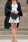 This dress was perfect for my daughter's commencement and pictures! Flattering fit, quality material, and comfortable wear for the long ceremony. Also photographed beautifully! - Julie C.