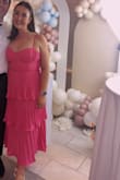 The dress came exactly as pictured and fit true to size. Wore to both a communion and bridal shower and received so many compliments at both. Zipper gets snagged a little. - Natalia T.