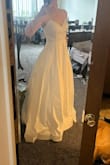 The dress is absolutely beautiful, I'm so excited to wear it for our wedding! The fit was perfect (I'm 5'8" and 155, size 6) and the material is stunning. - Cynthia H.