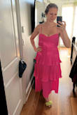 I plan to wear this to a summer wedding in June! I LOVE the fit, the color, & the silhouette!  It is also super comfortable and will be easy to dance all night in!! Highly recommend! - Lauren N.