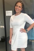 I was searching for a ceremonial dress that was modest but stylish, and it also needed to be a true white.   This was perfect.  I usually wear a large, but an extra large was better because white is unforgiving. - Kristina G.