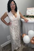 I bought this dress for my bridal shower and absolutely loved it. It was gorgeous and fit me perfectly! I got so many compliments and it was a perfect way to start off my bridal celebrations! - Amy P.
