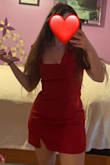 I bought this for a wedding but ended up wearing it to a charity auction as well. The material does have some stretch to it. It is a bit shorter than I thought it was going to be but since I'm short it wasn't a problem, plus the way it is shipped makes it so there are connective stitches in the slit so make sure to rip those out or it will look silly. The straps are kinda hard to do up yourself, but they look cute if you get help! Overall, happy I got it! - Taylor N.