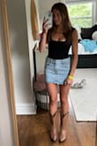 I absolutely adore this bodysuit. It is so cute and fits amazing. The material is soft and so comfy. I got an xs and it fit great! This was so cute with a jean skirt and I am still obsessed!! - Mary B.