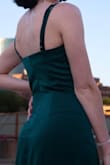 Dress fit perfectly and the material was great quality and thick enough so that it wasn't see through. The only thing is I had to pin the neckline so it wasn't super loose. - Emilee H.