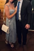 I love this dress! I ordered almost 10 dresses to try for a wedding and was almost sure I wouldn't like this one. I was soooo wrong. It is perfect! The right length, style, color, can be worn for a formal or cocktail dress code. I got so many compliments at the two weddings I wore it to! - Courtney J.