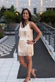 I bought it for my 40th birthday celebration and got many compliments. The dress is TTS and gives a beautiful look on the neckline. - Shilpi D.