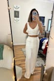 Already wrote a review on this one! As you can see, it didn't [zip] at the top the entire way because I had issues with it, but everything fit perfectly, and I can't wait to mix and match this outfit - Victoria S.