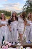 Chose this dress for my bridal shower and the ladies loved it! Classy, vintage vibes with modern elements. I wore it with white lace heels to match and pearl jewelry for a bride look. - Marina L.