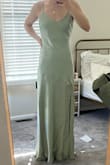 A little long without heels, but perfect with (picture is without heels). The material was really nice and the buttons in back were super easy. Love the color. - Morgan J.