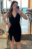 I love the look of this dress! I am 7 months postpartum, so it was a little snug on my stomach. Other than that, I think it looks good! - Brittany M.