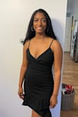 This is a great dress for Graduation! The only problem I have was the cleavage part I had to keep fixing it showed my bra but everything else fit great! - Akisha T.