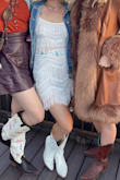 I wore this for my bachelorette and loved it! The fringe was super fun! - Jamie B.