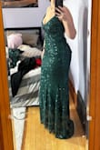 I put this dress on and instantly fell in love. For the price, I was shocked at the quality. It is so flattering for my body shape (pear) which is hard to find. I have a smaller chest compared to my hips, but since it is a tie-back, getting a large wasn't a problem because I could pull the top tight! Overall, I cannot wait to wear this to the wedding this summer! - Stephanie L.