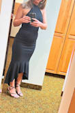 Definitely recommend this dress, it looks exactly like it shows in the picture. And it is form fitting to your body. Length wise it was just right. I got so many compliments in this dress. I just had it a little altered and cups added to it. - Tina D.