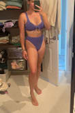 The fabric is thick enough to make you feel secure and like everything is in place. As a mom, I feel like I can look cute and still chase my kids on the beach. The cut is flattering for a large chest, and the bottoms are amazing as well! I need this in more colors. - Julia R.