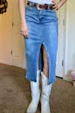 This skirt feels like quality, while also allowing you the freedom to move around. The slit isnt too high, and this skirt can go with any style you want! It is so versatile, I have worn it 3 times for 3 different occasions. I love this skirt, and I will recommend it to all my friends!! - Emma P.
