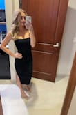 Beautiful and elegant black formal dress. I've worn it for multiple weddings and formal events. It's my go-to black dress. I love the length of it because it goes past my knees, but also has an opening on the side. - Rachel L.