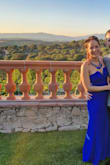 This dress has the most beautiful blue color; it was so comfortable to wear because the fabric is soft but nice. The bust has a nice fit to your breasts, so it doesn't fall and the fitting was just perfect. Love it! - Patricia M.
