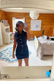 Love this dress, fits well. Little tight around the hips. Great for summer country concerts! - Meghan D.