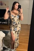 I'm 5'9, 160lbs, fits perfectly! A very flattering dress. It hangs right by the ankle, accentuates my curves without feeling restricted, and is affordable. The shoulder accent is my favorite. Gorgeous dress! - Marissa G.