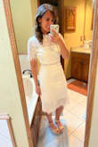 Got this dress for my bridal shower and I'm very excited to wear it! It's true to size. It is very flattering and is a great length! - Diana D.