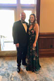 I wore this dress to my brother in laws black tie wedding. It was the perfect mix of elegance and comfort. I got so many compliments. The green was not quite as bright as shown in the pictures, a little more of a darker emerald, but it was still gorgeous. It is long - I'm 5'9", wore a 2" heel and I had to be a little cautious going up and down stairs to not trip. Definitely make sure you have enough time to hem if not wearing tall heels, or if you're shorter. Otherwise, absolutely perfect! - Chelsea S.