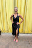 This is probably one of the most comfortable dresses I've ever bought! The material was flowy and light loved the halter long ties and drapey front. There was nothing i did not like about this dress - GINA Q.