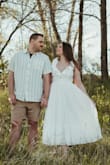 I got this dress for my engagement photos and loved the dress since I saw it on my Pinterest feed. I am by no means model size so I did not expect the dress to look on me like it did the picture. However, it was still stunning and surprisingly comfortable. This dress has my heart :) - Ashley V.