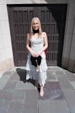 I ordered this dress and another to decide between for graduation and this was perfect. I am a true small in most clothes but the XS fit much better than the S (I ordered both). - Cassidy M.