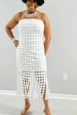 Dress is fun. I ordered a Med and a Large. Large was better because of chest size. I read reviews and there was a problem with upper lining. It kept unfolding. I ironed down with Stitch Witchery and it fixed the problem. I choose to wear without straps. Got a lot of compliments. - Audrey M.
