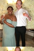 Loved this dress! I got a ton of compliments on it! I wore it with short heels and it was a bit long for me. The cups did not fit my bust (not surprising) but still was faltering. - Melanie B.
