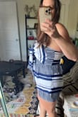 Looks great on the bust and fits perfect everywhere else. The material is quality. Exactly as described. A little short - but it's summer! - Sandi K.