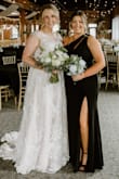I was the Matron of Honor in my best friend's wedding, and I tried on a dozen dresses from various "bridal salons" (David's, Azaz**, Birdy G***) and didn't love any of them on me. They all were a weird fit or needed a ton of altering. This dress was PERFECT from the first try on. Zipped right up, perfect length with my heels, amazing quality, and soooo elegant but also sexy. After having 2 kids and having a "mom pooch" this dress is perfect for us XL ladies and made me feel confident all night! - Bailey K.