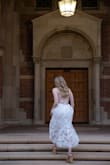 This dress was exactly what I was looking for - an elegant, but cute dress for my PhD graduation! I was looking for a long, white dress that was a little bit more sophisticated than your typical grad dress. I love the open back and how adjustable the dress is due to the ties. It is everything I was looking for! - Madison D.