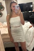 I love this so much! I just wish I had ordered a smaller size. I can make the medium fit but it's loose around the waist. Hoping to order a small if it comes back in stock. I can't wait to wear it on my bach trip! - Hannah F.