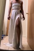 Well, I'm short, so it's too long. The material of the shirt and skirt doesn't look as good together as I thought either. - Faith H.